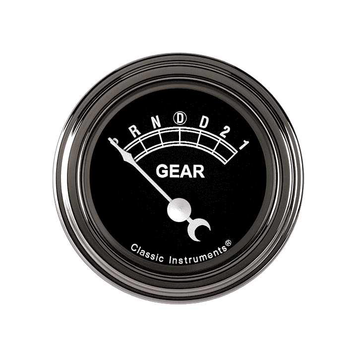 Classic Instruments TR06SLF Traditional - Gear Indicator Gauge w/ Overdrive 2-1/8"