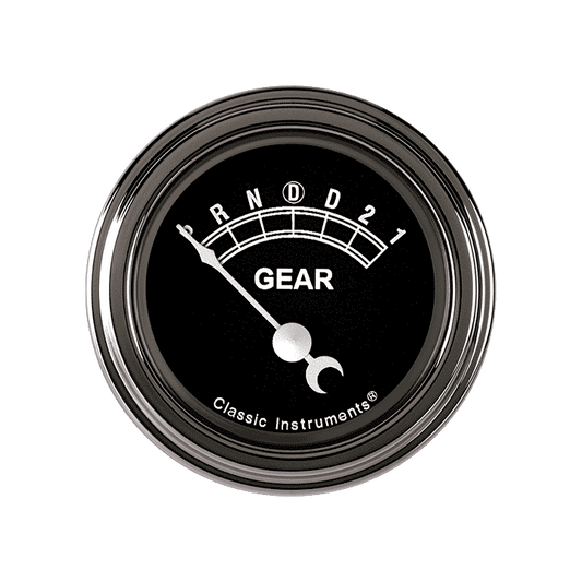 Classic Instruments TR06SLF Traditional - Gear Indicator Gauge w/ Overdrive 2-1/8"