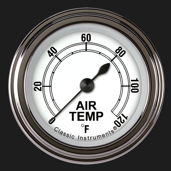 Classic Instruments CW199SLF Classic White 2 1/8" Outside Air Temp. Gauge