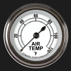 Classic Instruments CW199SLF Classic White 2 1/8" Outside Air Temp. Gauge