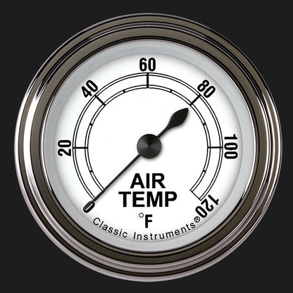 Classic Instruments CW199SLF Classic White 2 1/8" Outside Air Temp. Gauge