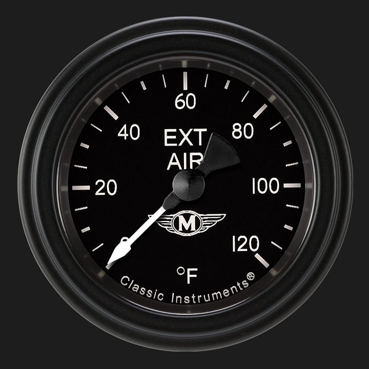 Classic Instruments MA199BLF Moal Bomber 2 1/8" Outside Air Temp. Gauge
