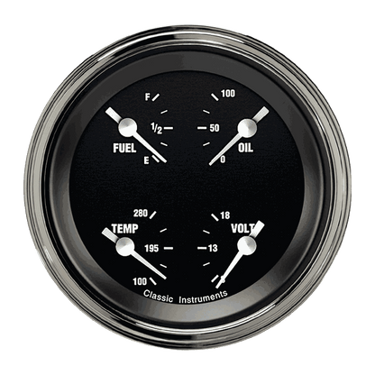 Classic Instruments HR76SLF Hot Rod - Quad Gauge 3-3/8" (240-33 OHM)