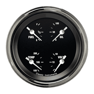 Classic Instruments HR73SLF Hot Rod - Quad Gauge 3-3/8" (75-10 OHM)