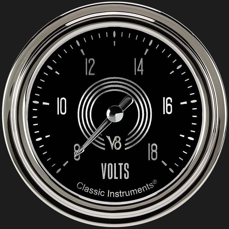 Classic Instruments V8SR330SLC V8 Speedster 2 5/8" Voltage Gauge