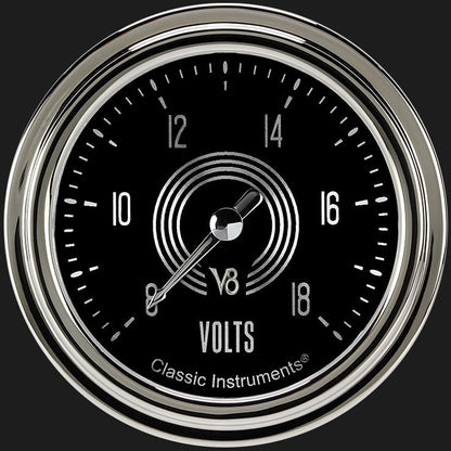 Classic Instruments V8SR330SLC V8 Speedster 2 5/8" Voltage Gauge