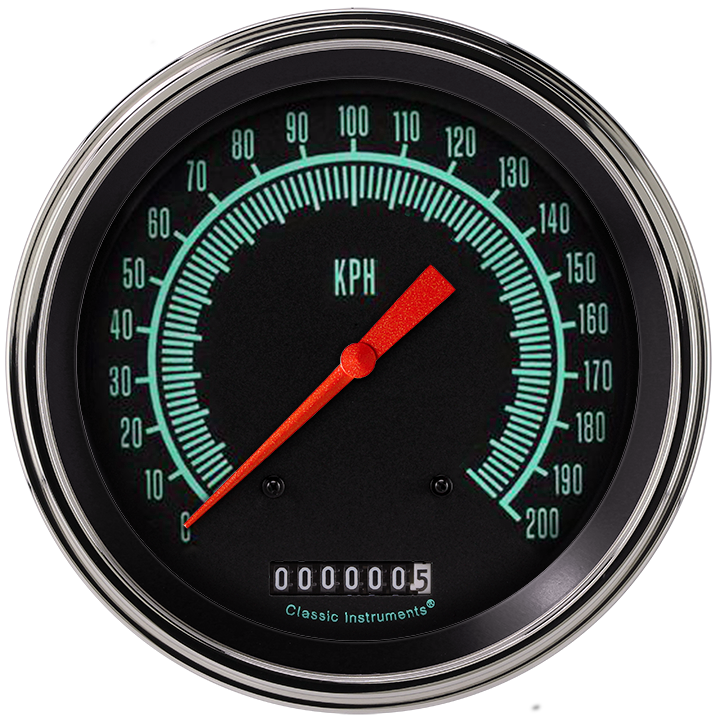 Classic Instruments GS58SLF G-Stock - Speedometer Gauge 4-5/8" (stock KPH)
