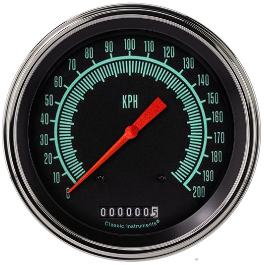 Classic Instruments GS58SLF G-Stock - Speedometer Gauge 4-5/8" (stock KPH)