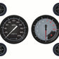 Classic Instruments AX51GBLF Autocross Grey w/ Black Bezel 4 - 5/8" Speedo & Ta