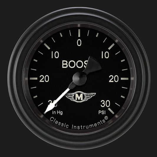 Classic Instruments MA141BLF Moal Bomber 2-1/8" Full Sweep Electric Boost/Vac