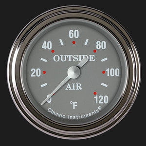 Classic Instruments SG199SLF Silver Gray 2 1/8" Outside Air Temp. Gauge
