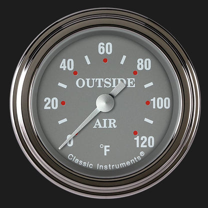 Classic Instruments SG199SLF Silver Gray 2 1/8" Outside Air Temp. Gauge