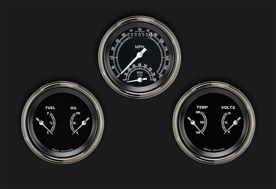 Classic Instruments TR34SLF Traditional 3-3/8" Ultimate & 2 Duals