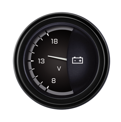 Classic Instruments AX30GBLF Autocross Grey - Volt Gauge 2-1/8"
