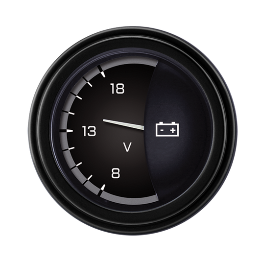 Classic Instruments AX30GBLF Autocross Grey - Volt Gauge 2-1/8"