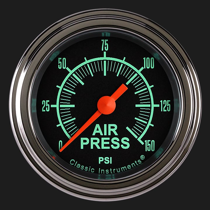 Classic Instruments GS118SLF G-Stock - Air Pressure Gauge Full Sweep 2-1/8"