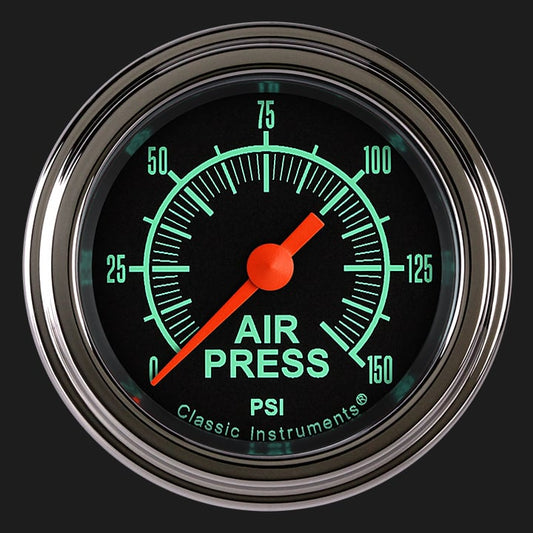 Classic Instruments GS118SLF G-Stock - Air Pressure Gauge Full Sweep 2-1/8"