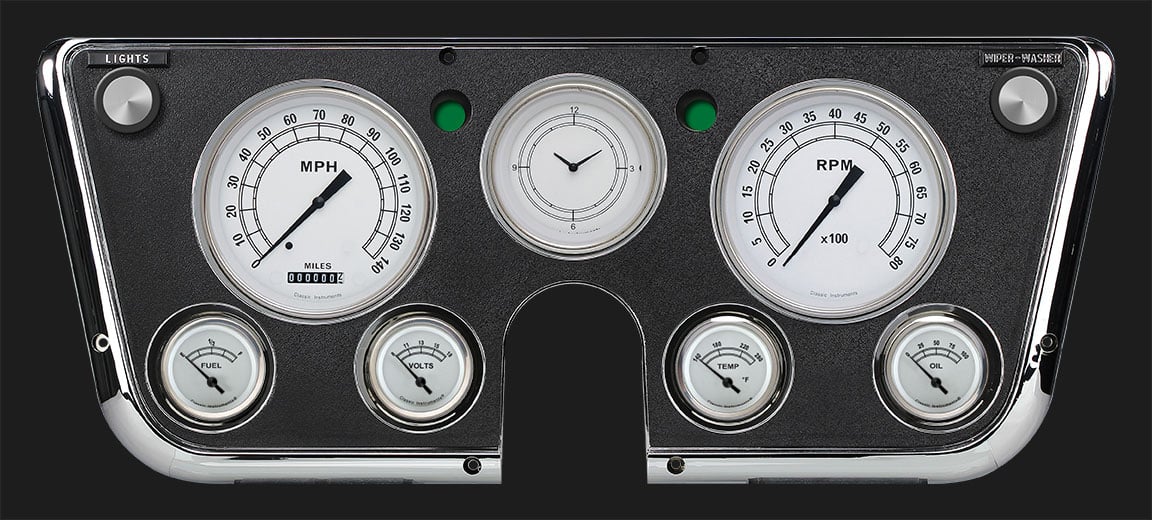 Classic Instruments CT67CW-LS Classic White 1967-72 Chevy Truck  LS Sending Unit