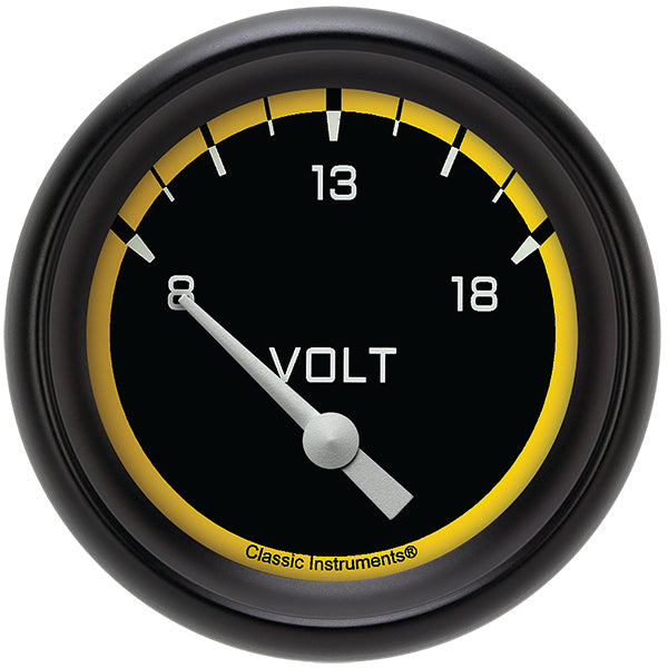 Classic Instruments AX230YBPF Autocross Yellow w/ Black Performance Bezel 2 5