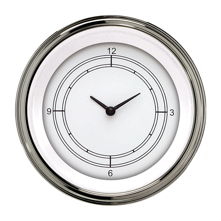 Classic Instruments CW93SLF Classic White - Clock Gauge 3-3/8"