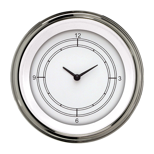 Classic Instruments CW93SLF Classic White - Clock Gauge 3-3/8"
