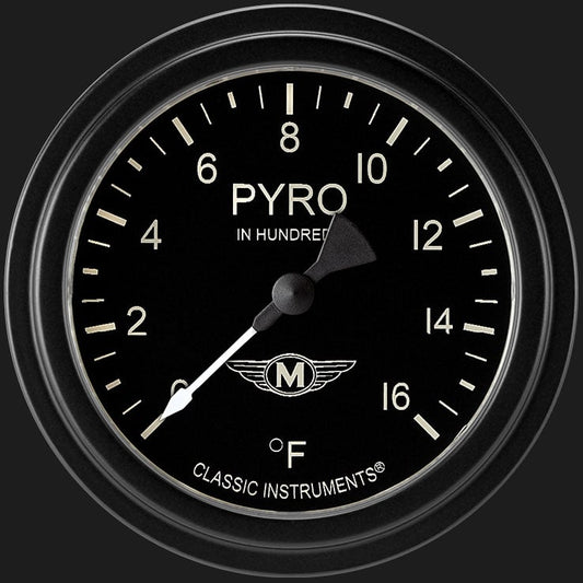Classic Instruments MA398BLF Moal Bomber 2 5/8" Exhaust Gas Temp. Gauge