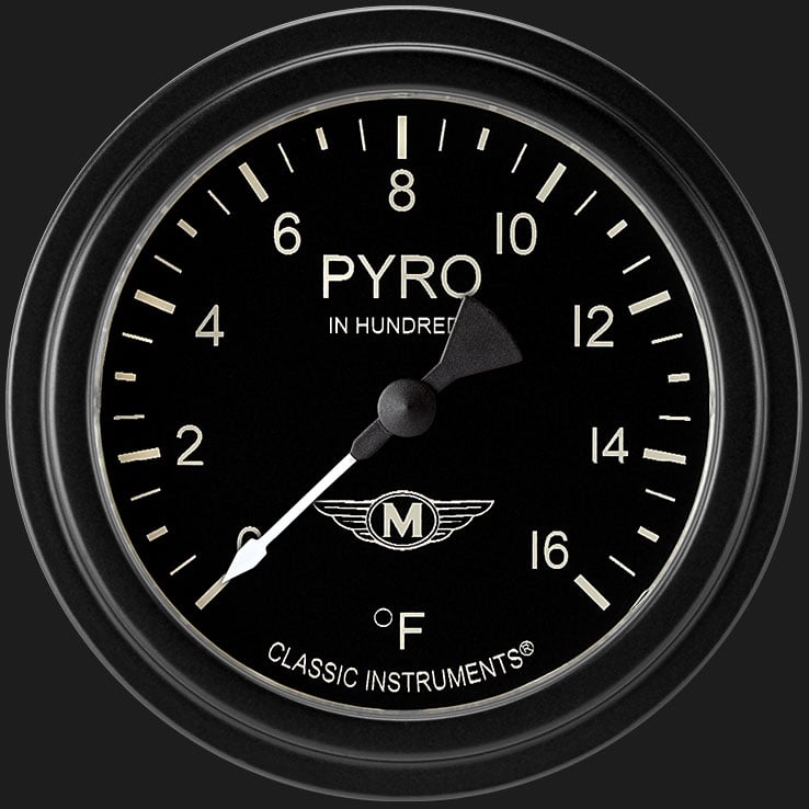 Classic Instruments MA398BLF Moal Bomber 2 5/8" Exhaust Gas Temp. Gauge