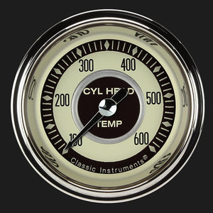 Classic Instruments NT197SHC Nostalgia VT 2 1/8" Cylinder Head Temp. Gauge