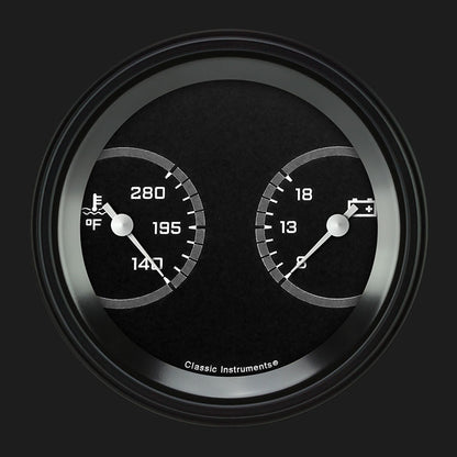 Classic Instruments AX74GBLF AutoCross Gray 3 3/8" Temp & Volt Dual