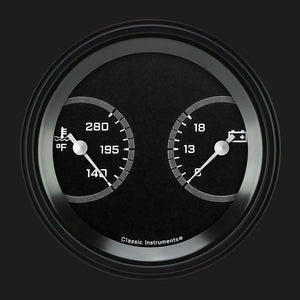Classic Instruments AX74GBLF AutoCross Gray 3 3/8" Temp & Volt Dual