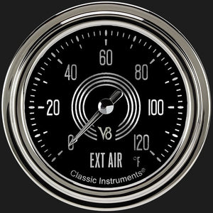 Classic Instruments V8SR399SLC V8 Speedster 2 5/8" Outside Air Temp Gauge