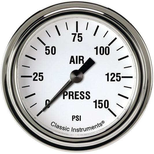 Classic Instruments WH318SLF White Hot 2 5/8" Air Pressure Gauge