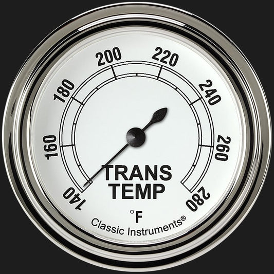 Classic Instruments CW327SLF Classic White 2 5/8" Transmission Temperature Gauge