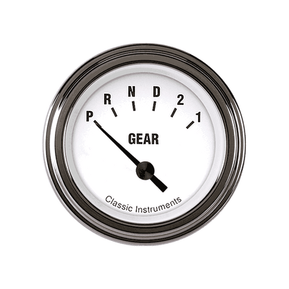 Classic Instruments WH07SLF White Hot - Gear Indicator Gauge no Overdrive 2-1/8"