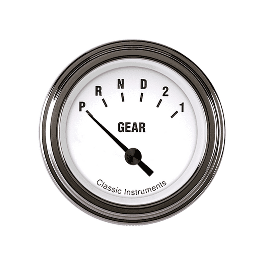 Classic Instruments WH07SLF White Hot - Gear Indicator Gauge no Overdrive 2-1/8"