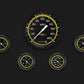 Classic Instruments AX154YBLF AutoCross Yellow Five Gauge Set 154