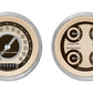 Classic Instruments NT02SHC Nostalgia VT - 2 Gauge Set 3-3/8" Speedo & 3-3/8" Quad