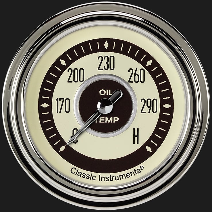 Classic Instruments NT328SLC Nostalgia VT 2 5/8" Oil Temperature Gauge