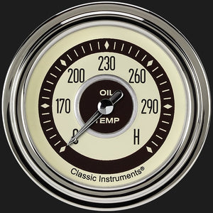 Classic Instruments NT328SLC Nostalgia VT 2 5/8" Oil Temperature Gauge