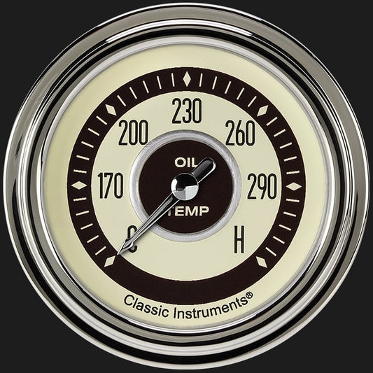 Classic Instruments NT328SLC Nostalgia VT 2 5/8" Oil Temperature Gauge