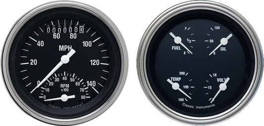 Classic Instruments HR32SLF Hot Rod Series 3-3/8" Two Gauge Set