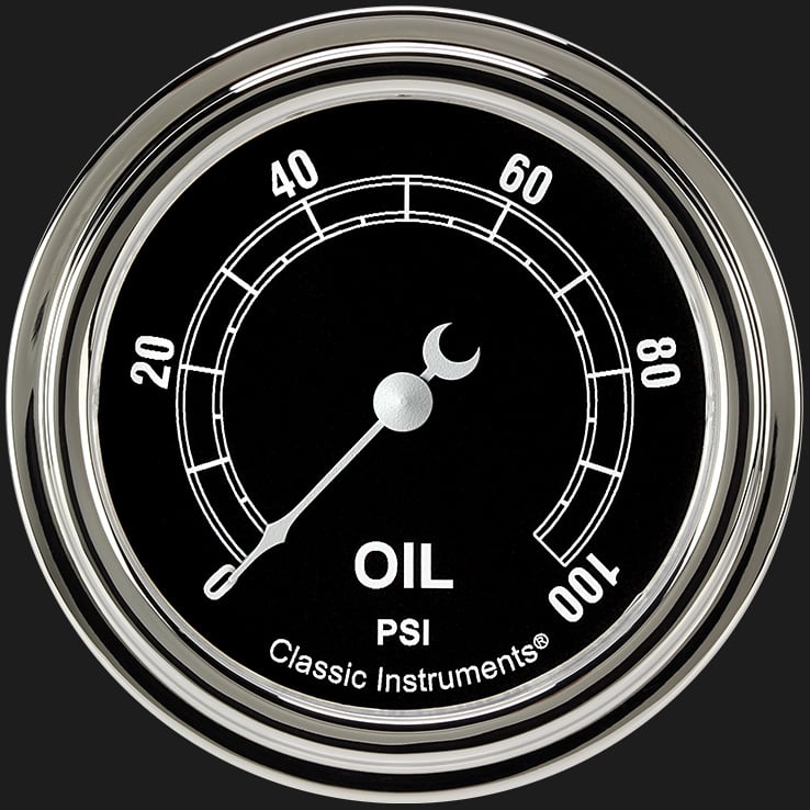 Classic Instruments TR381SLF Traditional 2 5/8" Oil Pressure Gauge