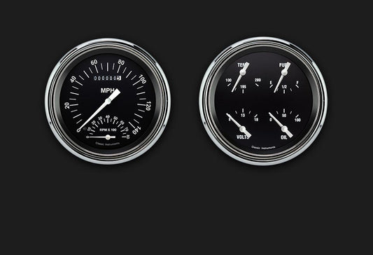 Classic Instruments CT47HR62 Instruments 1947-53 Chevy Pickup Package Gauge Sets Gauges, Hot Rod, Electronic, Water Temperature, Volt, Oil P