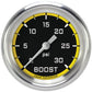 Classic Instruments AX342YAPF Autocross Yellow 2 5/8" Boost Gauge, 30 psi