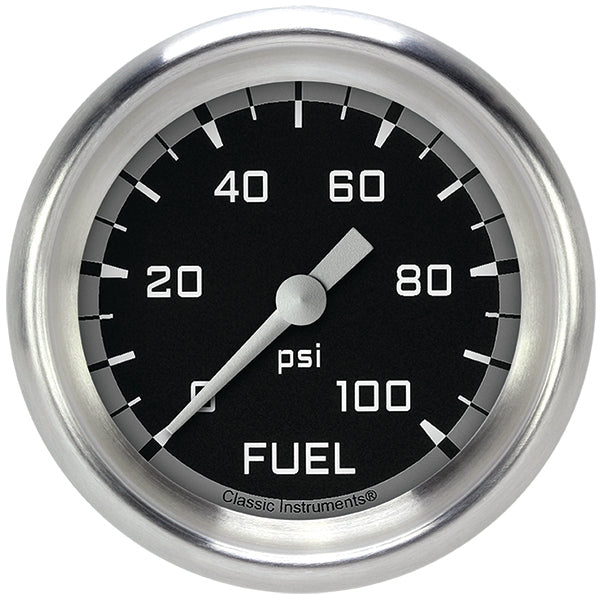 Classic Instruments AX346GAPF AutoCross Gray 2 5/8" Fuel Pressure Gauge, 100 p