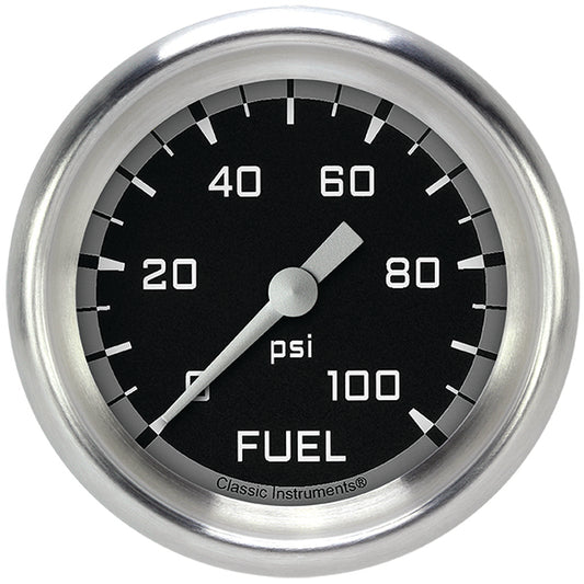 Classic Instruments AX346GAPF AutoCross Gray 2 5/8" Fuel Pressure Gauge, 100 p