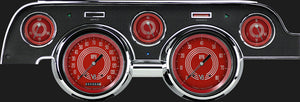 Classic Instruments MU67V8RS V8 Red Steelie 1967-68 Mustang