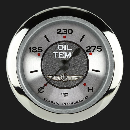 Classic Instruments AW128SRC All American - Oil Temp Gauge Full Sweep 2-1/8"