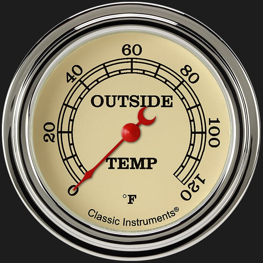 Classic Instruments VT399SLF Vintage 2 5/8" Outside Air Temp Gauge