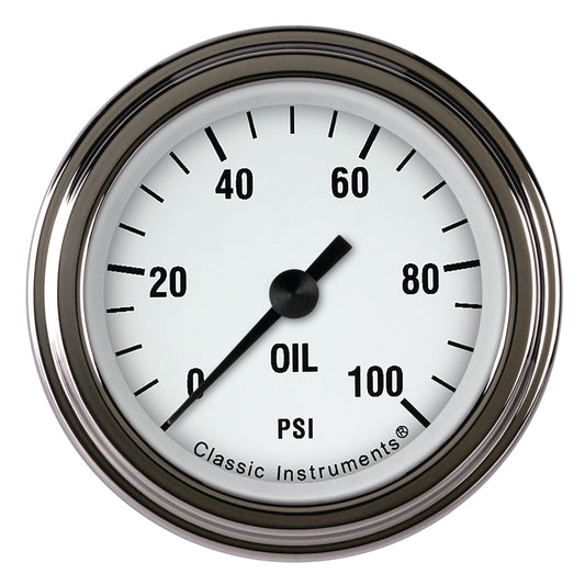 Classic Instruments WH181SLF White Hot 2 ?? Full Sweep Oil Pressure 100psi